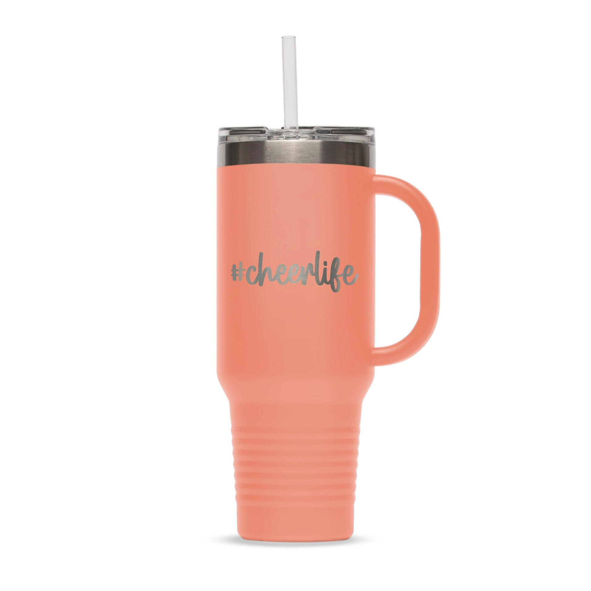 Personalized 40oz Stainless Steel Tumbler with Flip Lid and Straw - Etchified-Polar Camel®-LTM7416