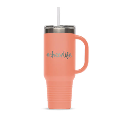 Personalized 40oz Stainless Steel Tumbler with Flip Lid and Straw - Etchified-Polar Camel®-LTM7416