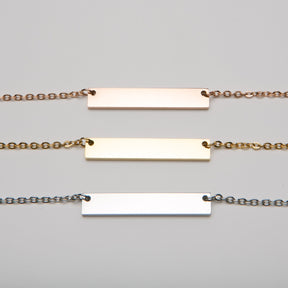 Personalized Bar Necklace - Etchified-Etchified-