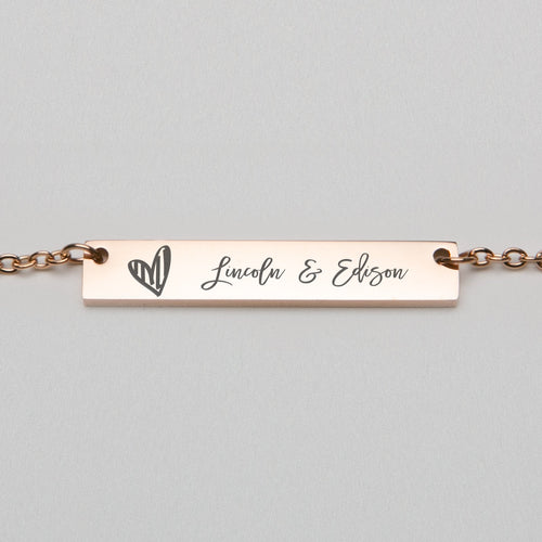 Personalized Bar Necklace - Etchified-Etchified-