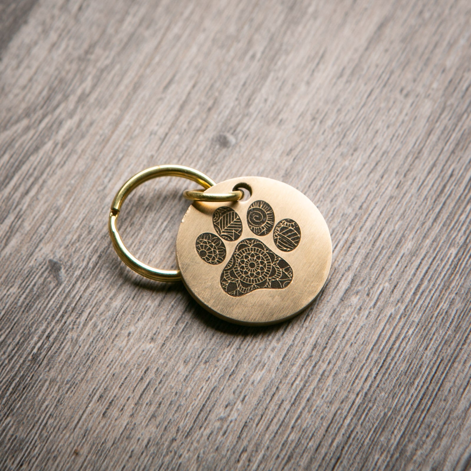 Personalized Brass Pet Tag - Round - Etchified-Etchified-PT-RND-L