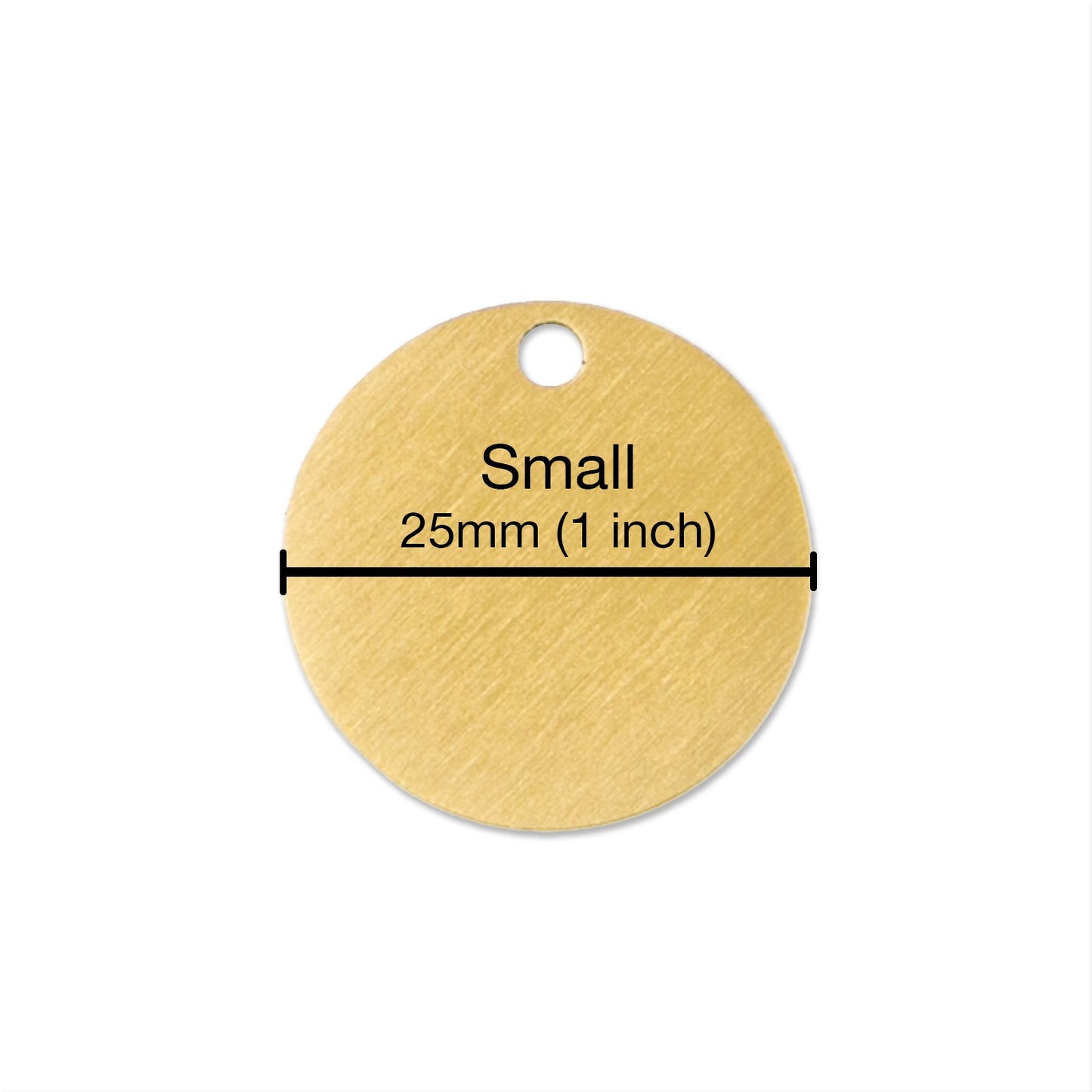 Personalized Brass Pet Tag - Round - Etchified-Etchified-PT-RND-L