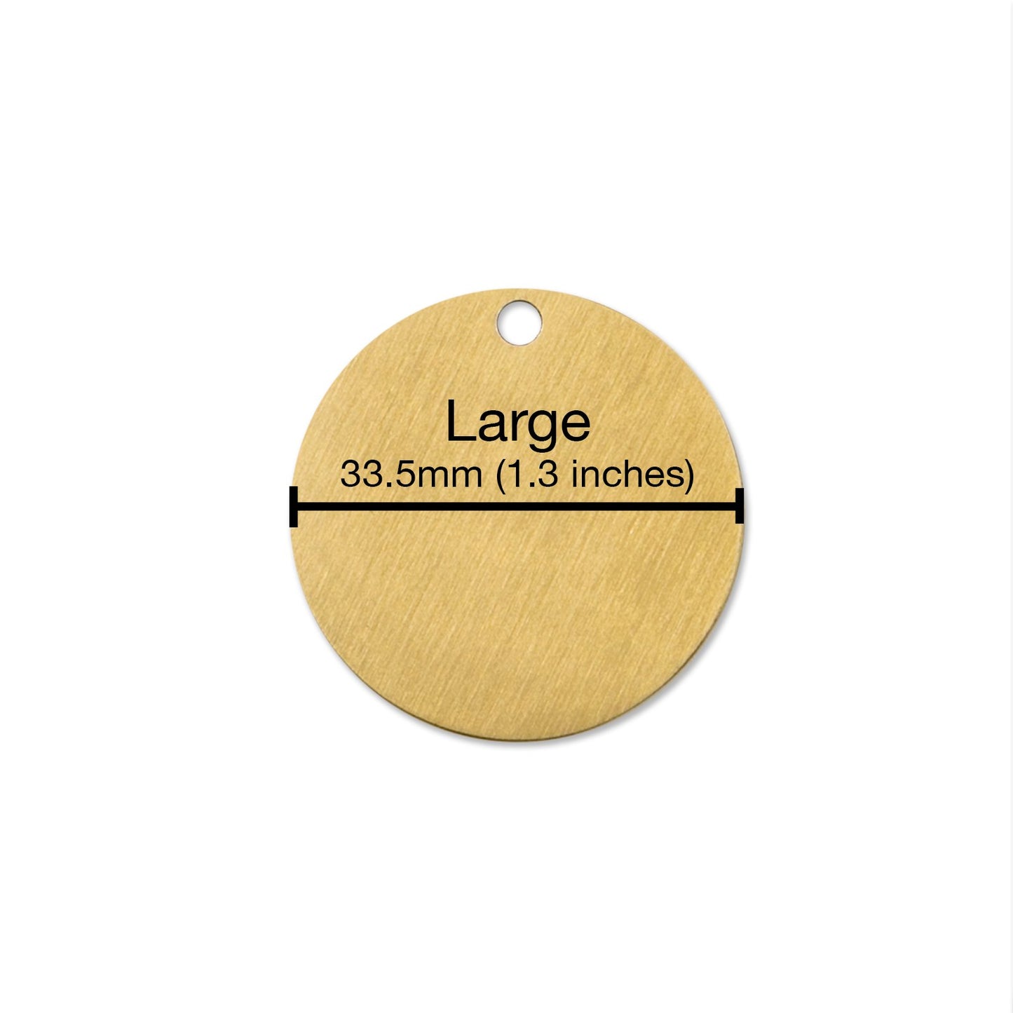 Personalized Brass Pet Tag - Round - Etchified-Etchified-PT-RND-L