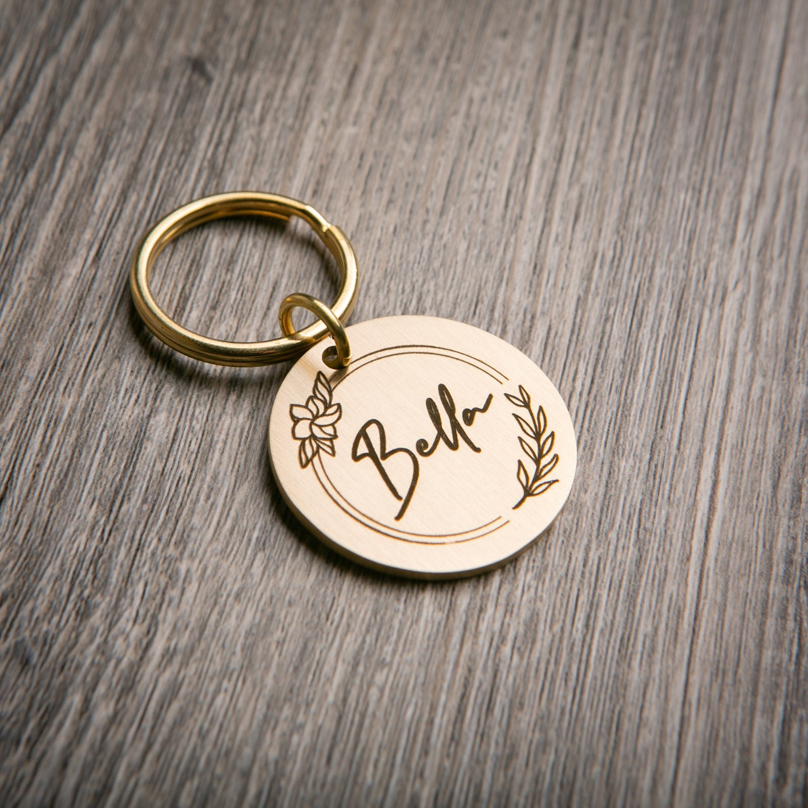 Personalized Brass Pet Tag - Round - Etchified-Etchified-PT-RND-L