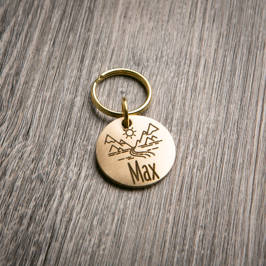 Personalized Brass Pet Tag - Round - Etchified-Etchified-PT-RND-SM