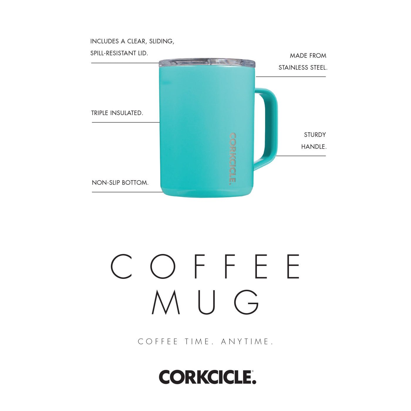 Personalized CORKCICLE® Coffee Mug 16 oz - Etchified-CORKCICLE®-ETC-GMLN-100604-100604-240