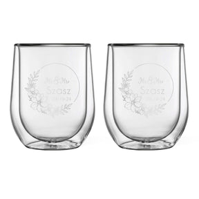 Personalized CORKCICLE® Stemless Glass Set 12 oz (2 Pieces) - Etchified-CORKCICLE®-ETC-GMLN-100917-100917-000