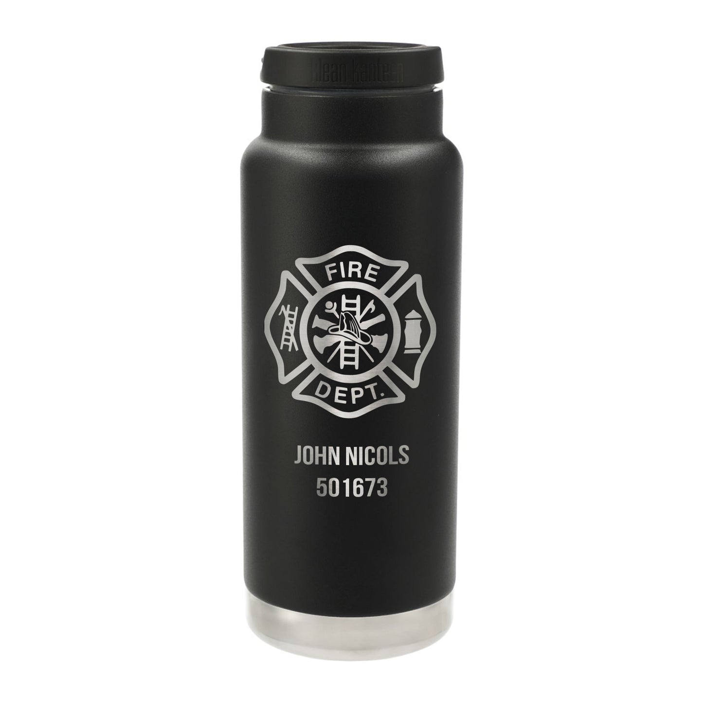 Personalized Klean Kanteen® 32oz Eco TKWide Loop Cap Water Bottle - Etchified-Klean Kanteen®-ETC-PCNA-1600-44-1600-44BK