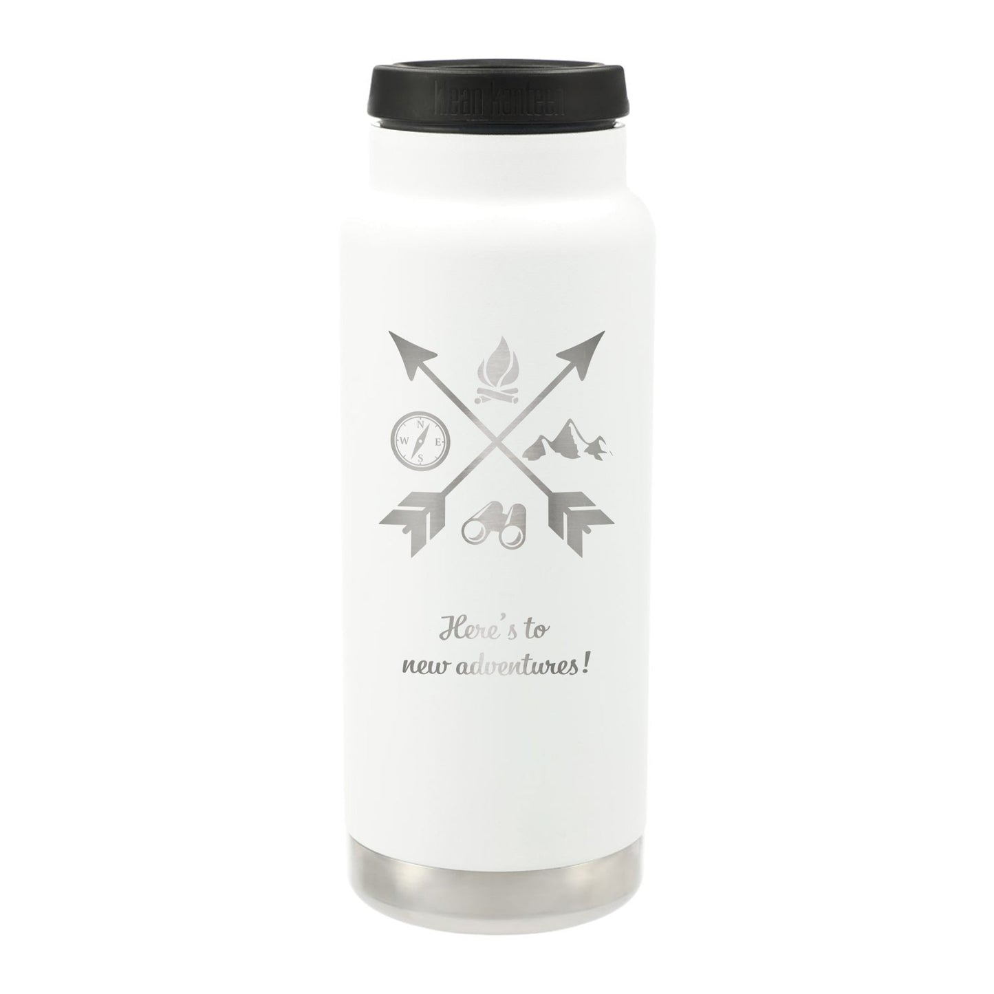 Personalized Klean Kanteen® 32oz Eco TKWide Loop Cap Water Bottle - Etchified-Klean Kanteen®-ETC-PCNA-1600-44-1600-44WH