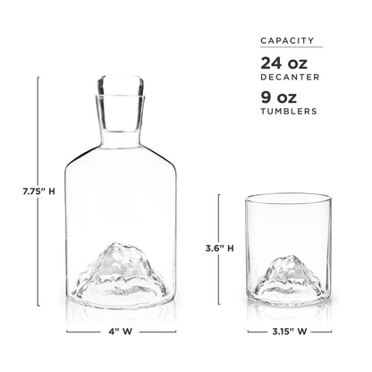 Personalized Mountain Decanter and Tumblers - Etchified-Viski®-ETC-TB-2909-29090001