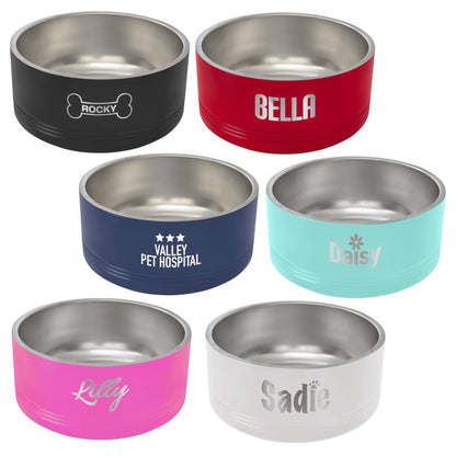 Personalized Polar Camel® 64 oz (8 Cup) Stainless Pet Bowl - Etchified-Polar Camel®-ETC-JDS-PT_LPBSET3-LPB043-Swaasi-Laser-Primary