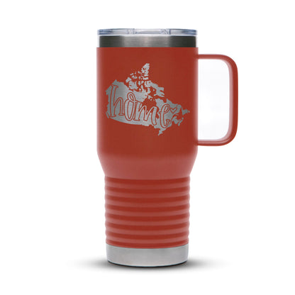 Personalized Stainless 20oz Travel Mug with Slider Lid - Etchified-Polar Camel®-LCM203-Red-Laser