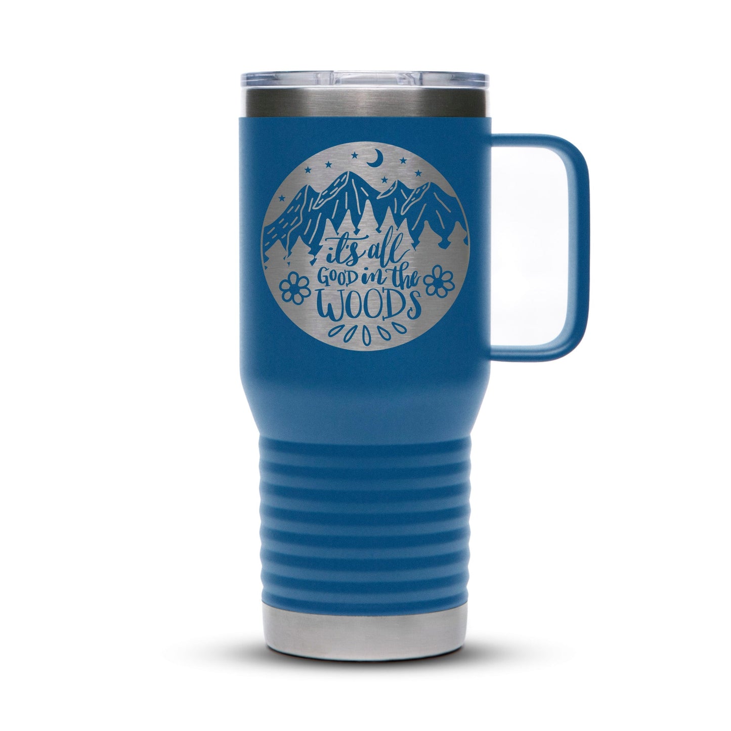 Personalized Stainless 20oz Travel Mug with Slider Lid - Etchified-Polar Camel®-LCM204-Royal-Blue-Laser