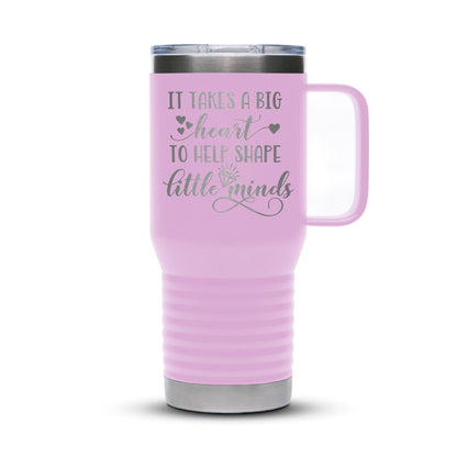 Personalized Stainless 20oz Travel Mug with Slider Lid - Etchified-Polar Camel®-LCM208-Light-Purple-Laser