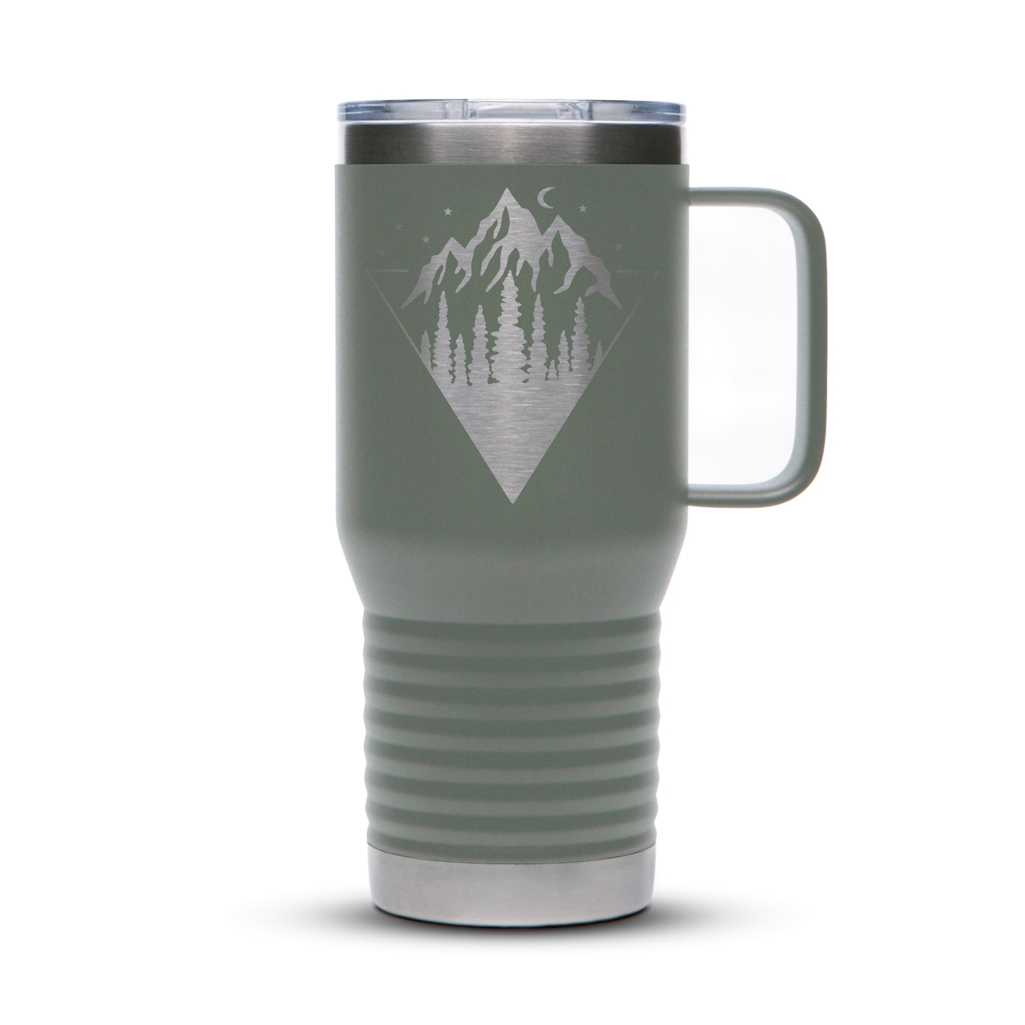 Personalized Stainless 20oz Travel Mug with Slider Lid - Etchified-Polar Camel®-LCM210-Dark-Gray-Laser