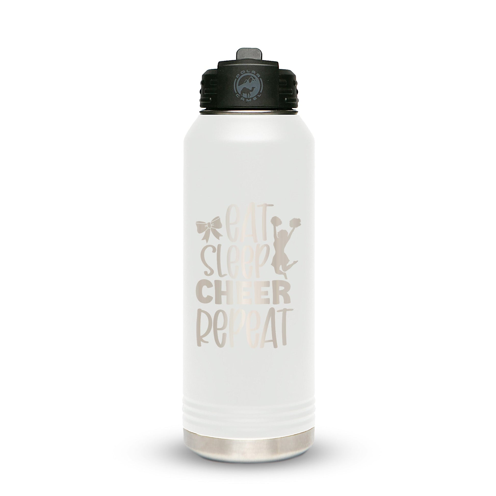 Personalized Stainless Steel 1L 32oz (1L) Bottle with Flip-Top Straw Lid - Etchified-Polar Camel®-