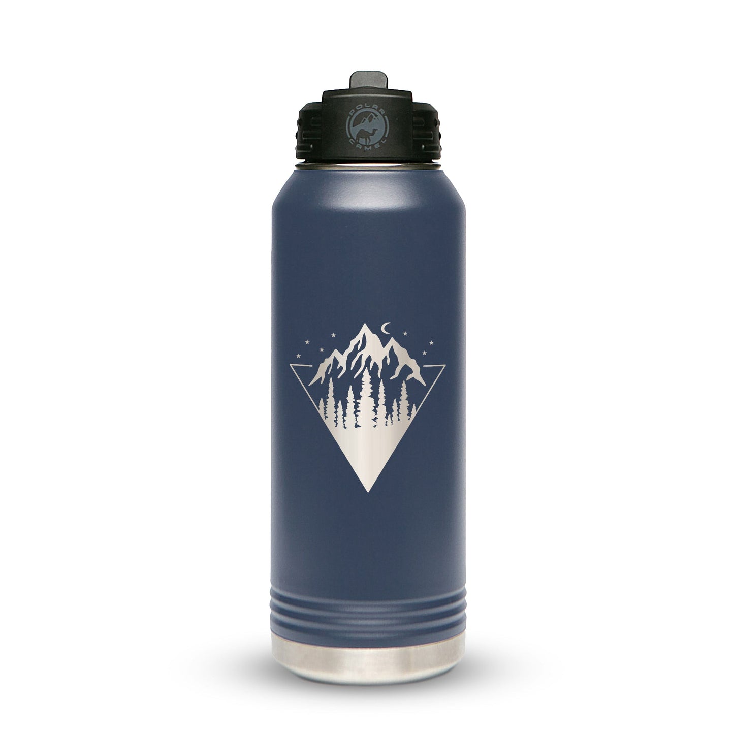 Personalized Stainless Steel 1L 32oz (1L) Bottle with Flip-Top Straw Lid - Etchified-Polar Camel®-