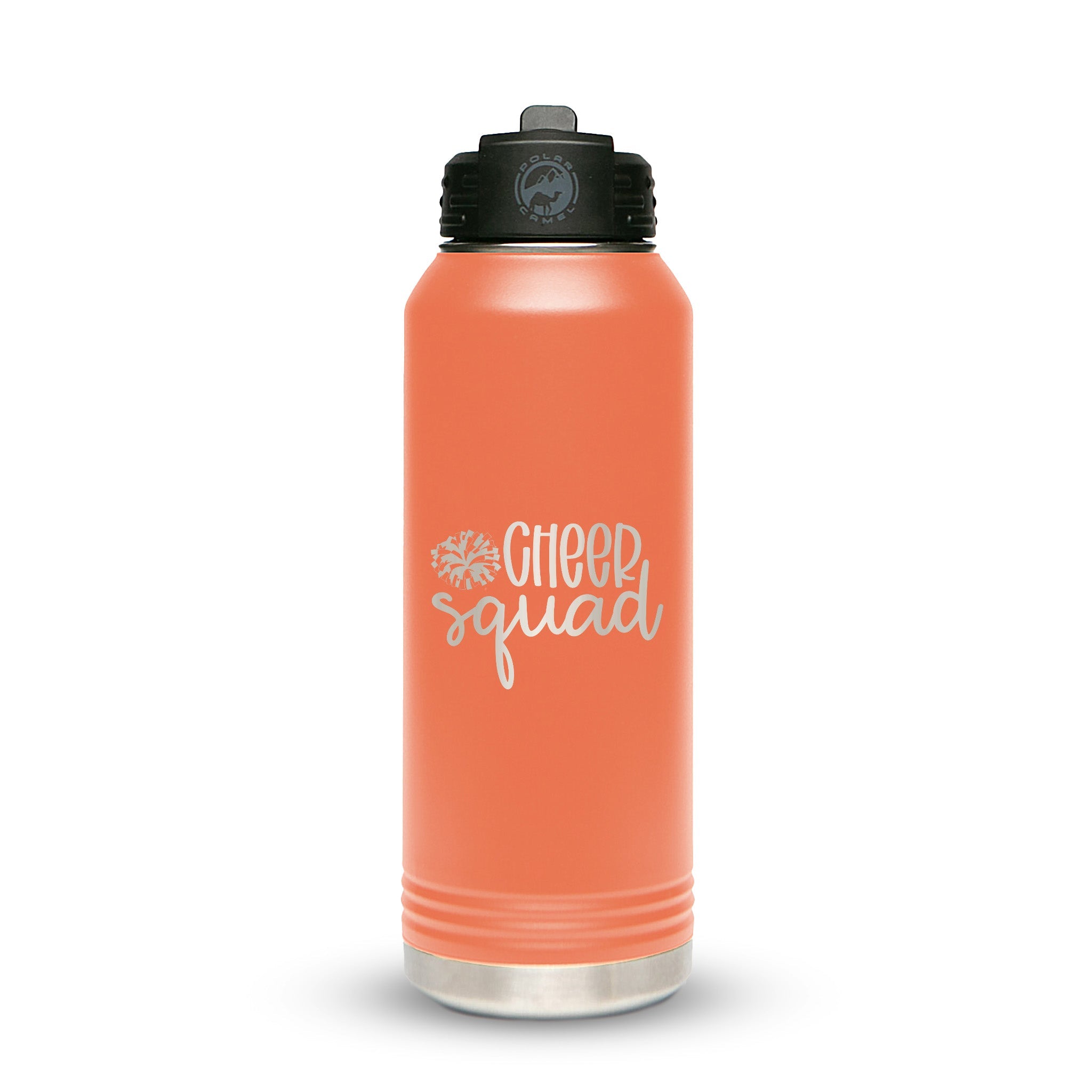 Personalized Stainless Steel 1L 32oz (1L) Bottle with Flip-Top Straw Lid - Etchified-Polar Camel®-