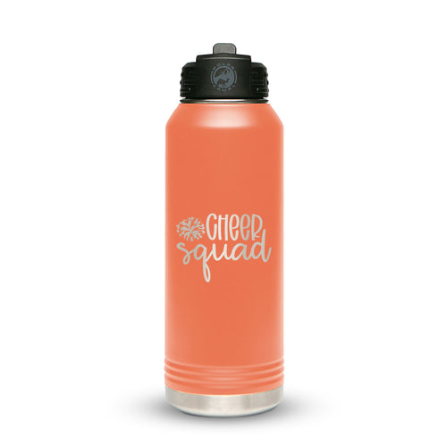 Personalized Stainless Steel 1L 32oz (1L) Bottle with Flip-Top Straw Lid - Etchified-Polar Camel®-