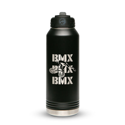 Personalized Stainless Steel 1L 32oz (1L) Bottle with Flip-Top Straw Lid - Etchified-Polar Camel®-LWB202
