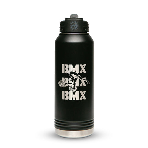 Personalized Stainless Steel 1L 32oz (1L) Bottle with Flip-Top Straw Lid - Etchified-Polar Camel®-LWB202