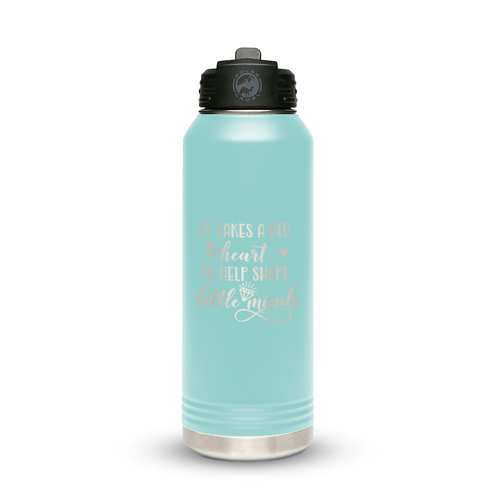 Personalized Stainless Steel 1L 32oz (1L) Bottle with Flip-Top Straw Lid - Etchified-Polar Camel®-LWB206
