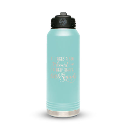 Personalized Stainless Steel 1L 32oz (1L) Bottle with Flip-Top Straw Lid - Etchified-Polar Camel®-LWB206