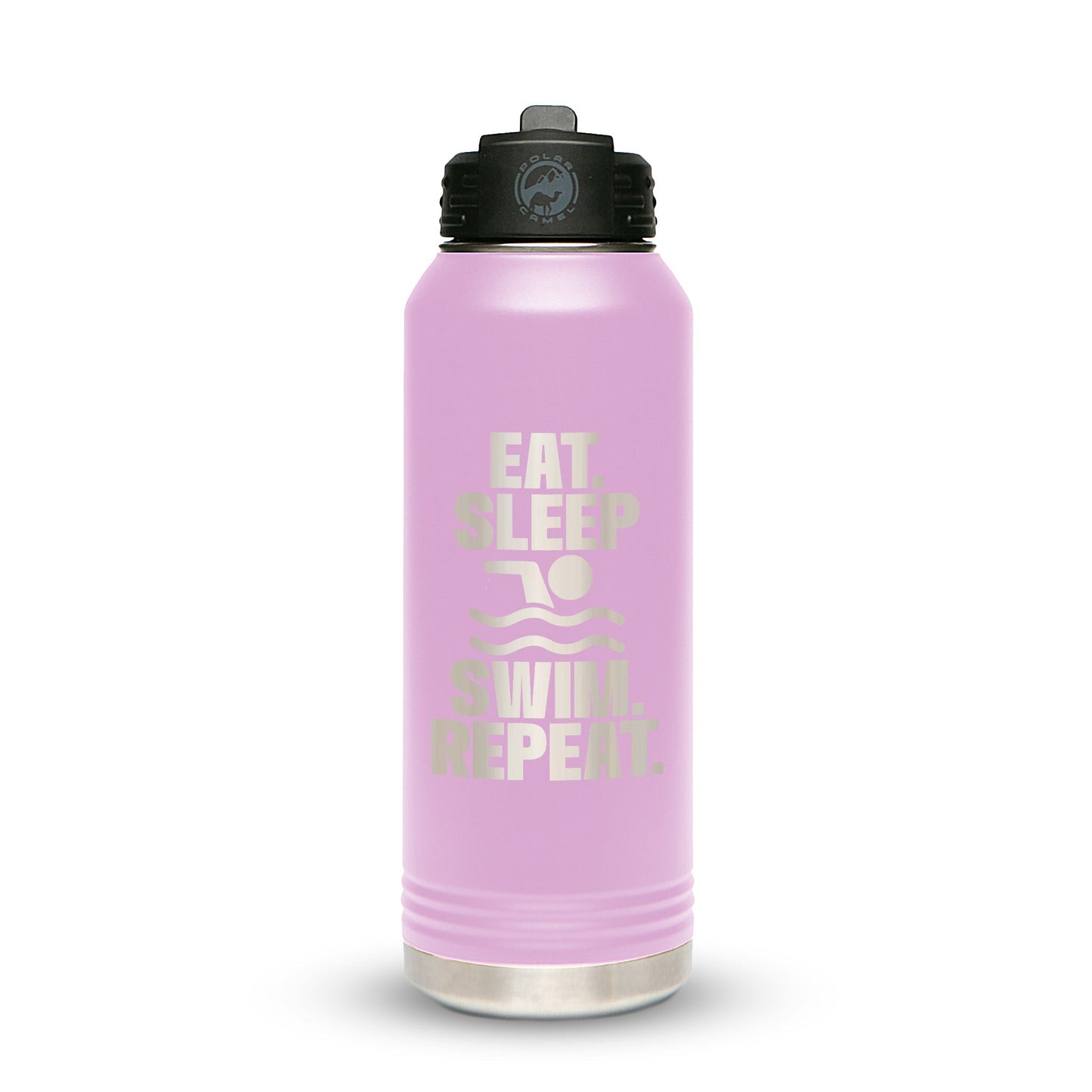 Personalized Stainless Steel 1L 32oz (1L) Bottle with Flip-Top Straw Lid - Etchified-Polar Camel®-LWB206