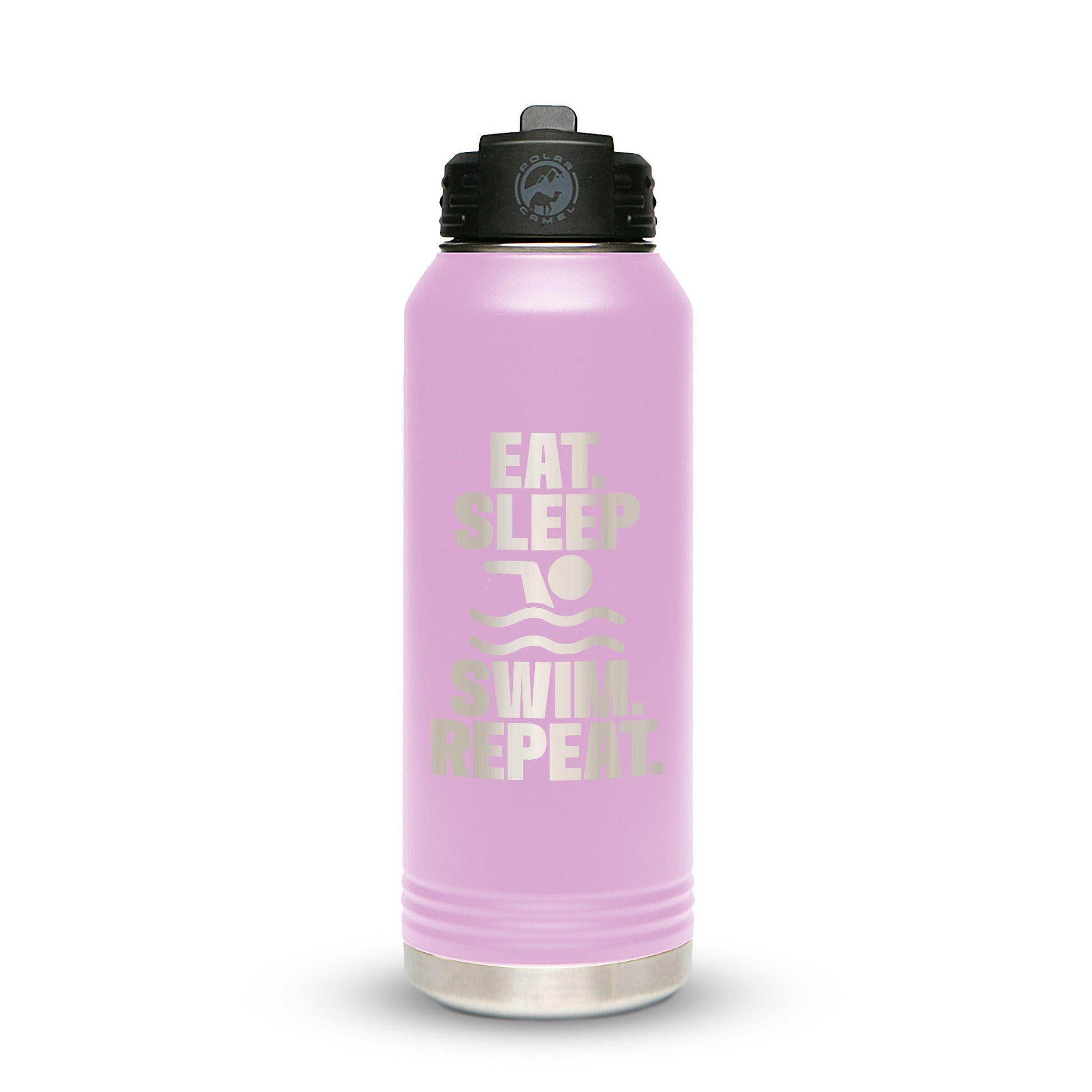 Personalized Stainless Steel 1L 32oz (1L) Bottle with Flip-Top Straw Lid - Etchified-Polar Camel®-LWB206
