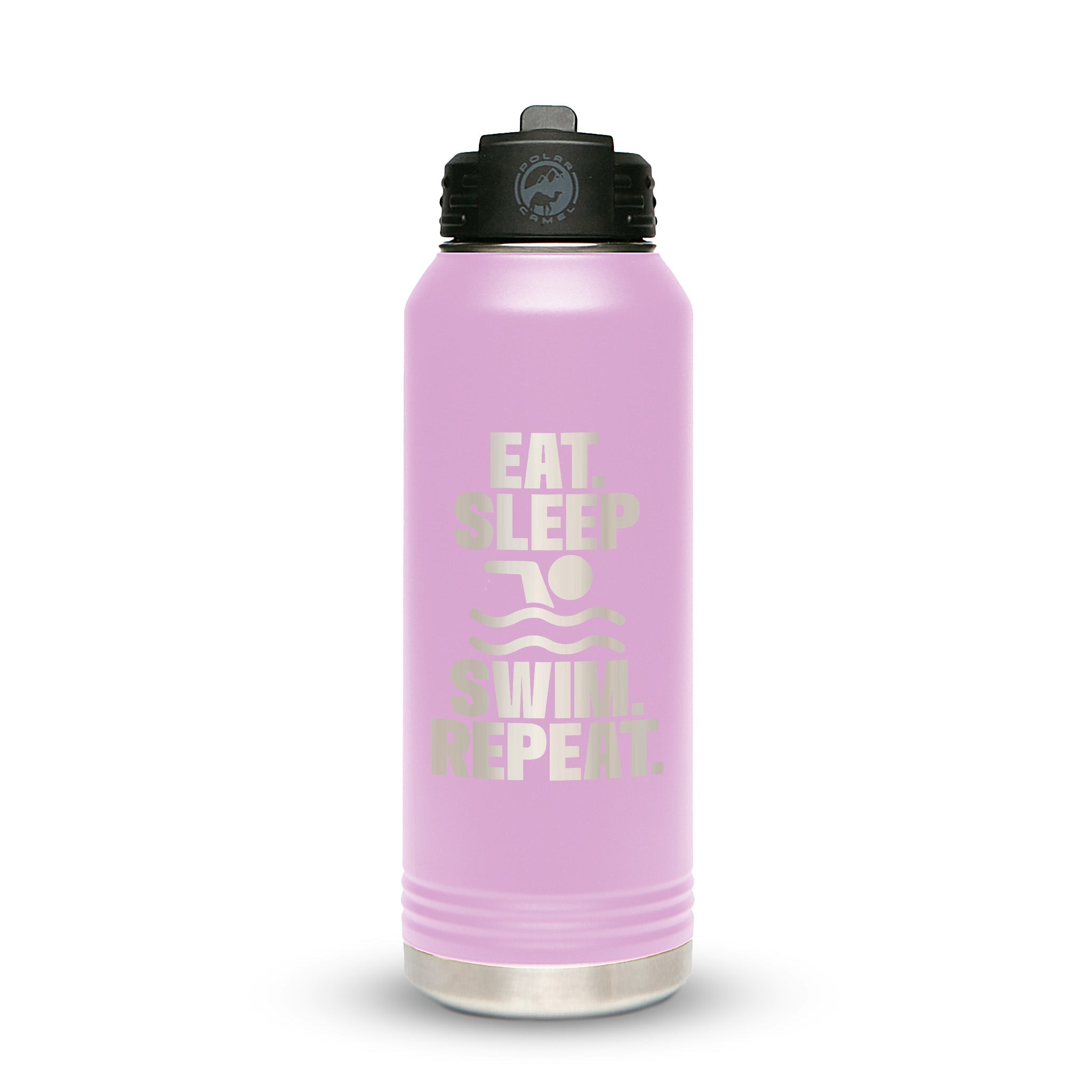 Personalized Stainless Steel 1L 32oz (1L) Bottle with Flip-Top Straw Lid - Etchified-Polar Camel®-LWB206