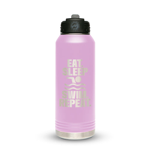 Personalized Stainless Steel 1L 32oz (1L) Bottle with Flip-Top Straw Lid - Etchified-Polar Camel®-LWB206