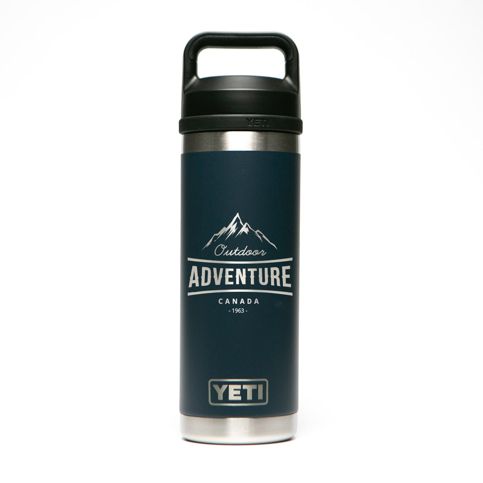 Personalized YETI® 18 oz Bottle with Chug Cap - Etchified-YETI®-YRAM18NAVY