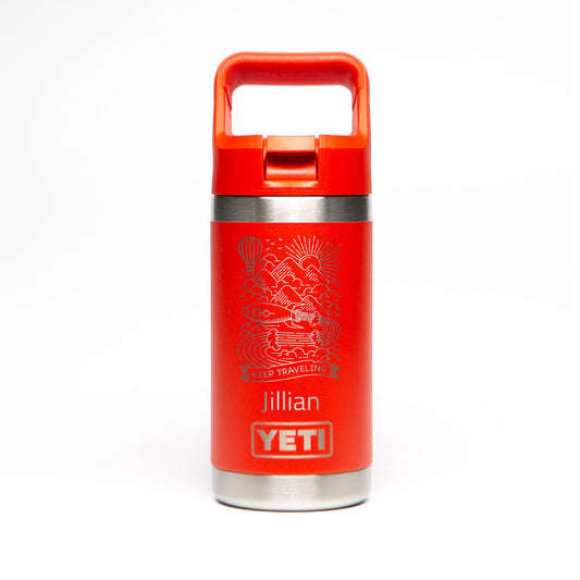 Personalized YETI® Rambler® 12 oz Jr. Water Bottle - Etchified-YETI-YRAMKID12RED