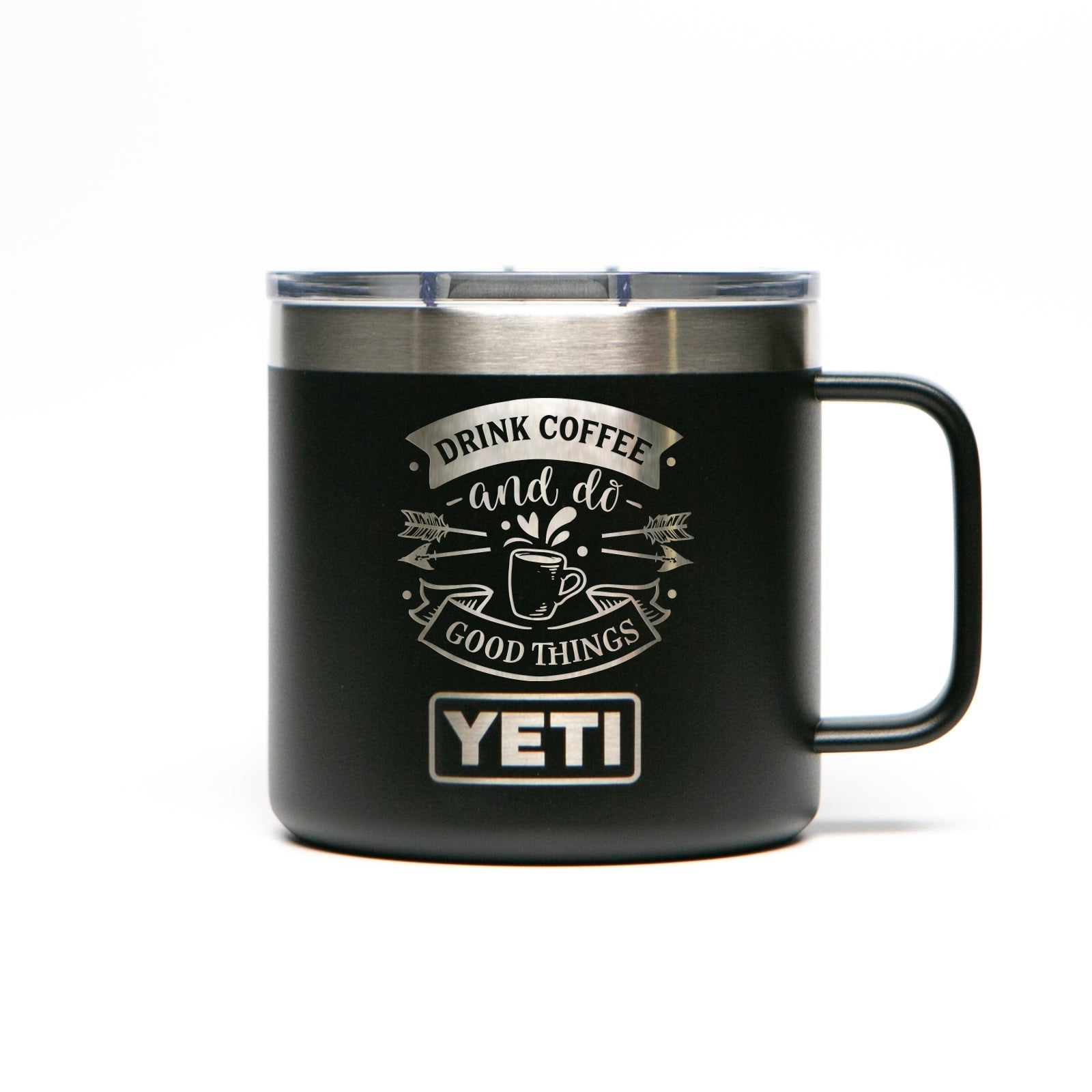 Personalized YETI® Rambler® 14 oz Mug with Handle - Etchified-YETI®-YRAM14BLACK
