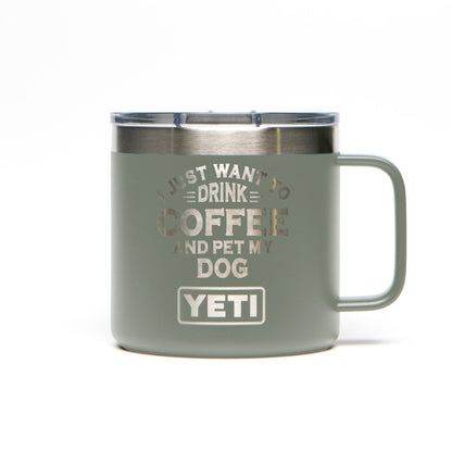 Personalized YETI® Rambler® 14 oz Mug with Handle - Etchified-YETI®-YRAM14NAVY