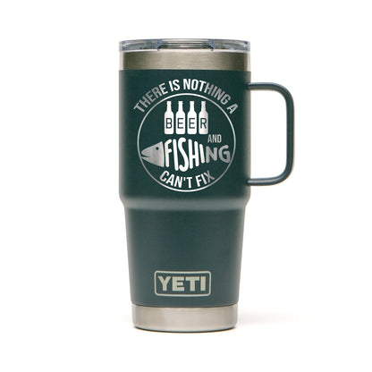 Personalized YETI® Rambler® 20 oz Travel Mug with Stronghold‚™ Lid - Etchified-YETI®-YRAMH20NAVY