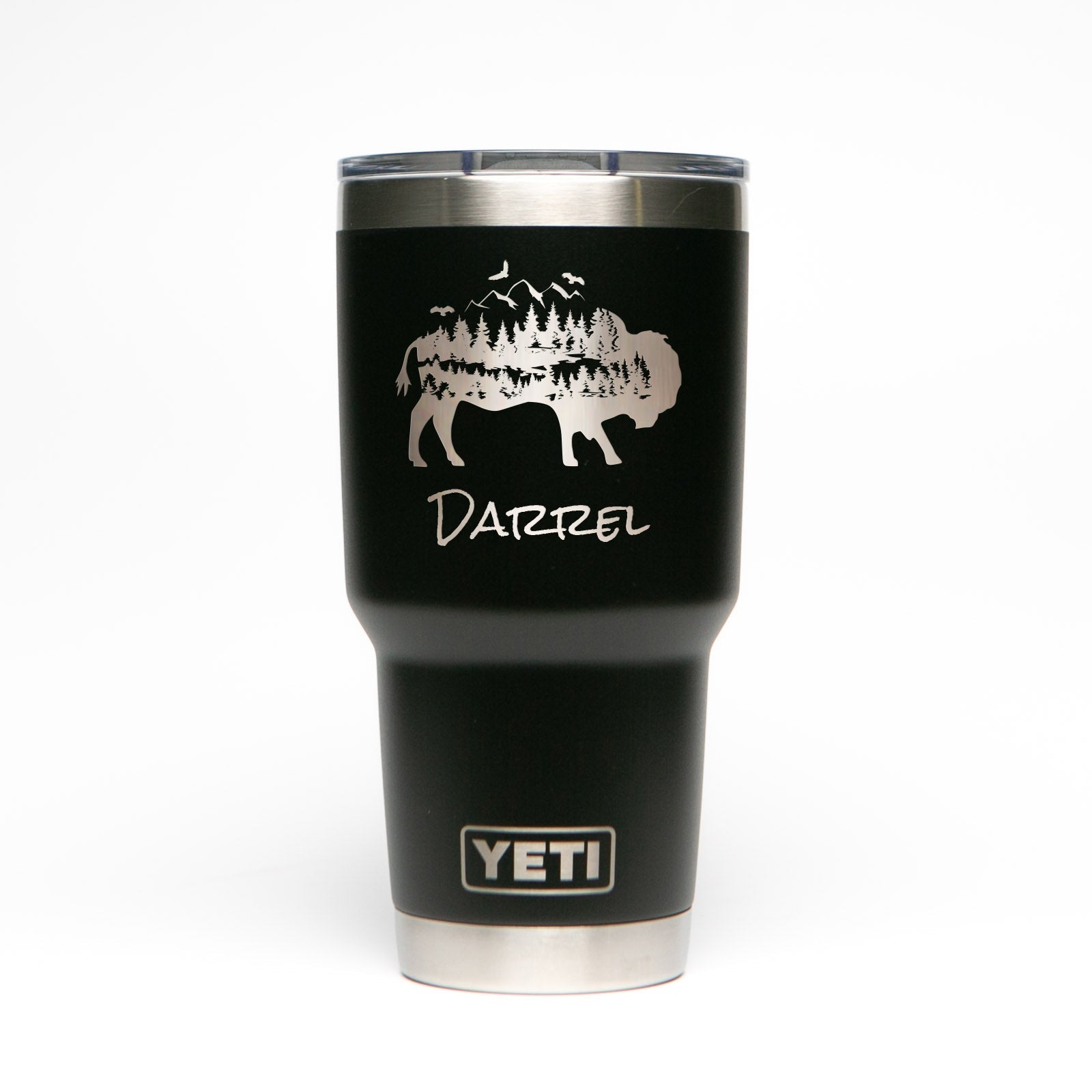 Custom Laser Engraved 30oz YETI Rambler Travel Mug with Stronghold Lid