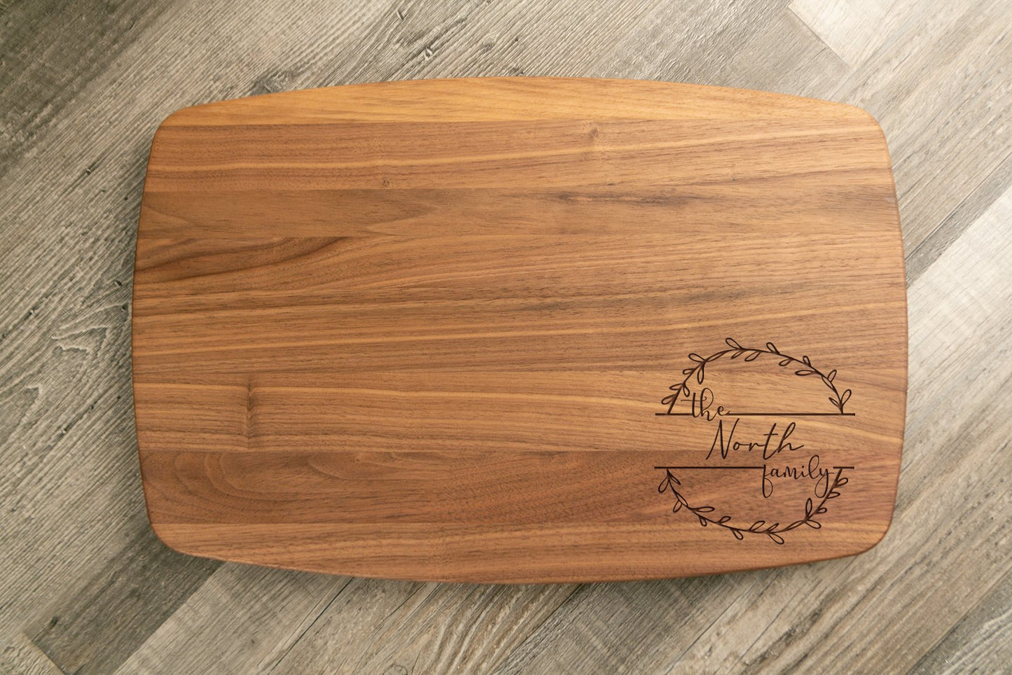 Walnut Charcuterie/Serving board - 10.5"x16" Arched - Etchified-Etchified-1026