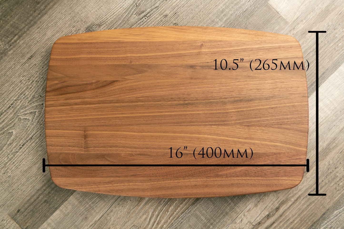 Walnut Charcuterie/Serving board - 10.5"x16" Arched - Etchified-Etchified-1026