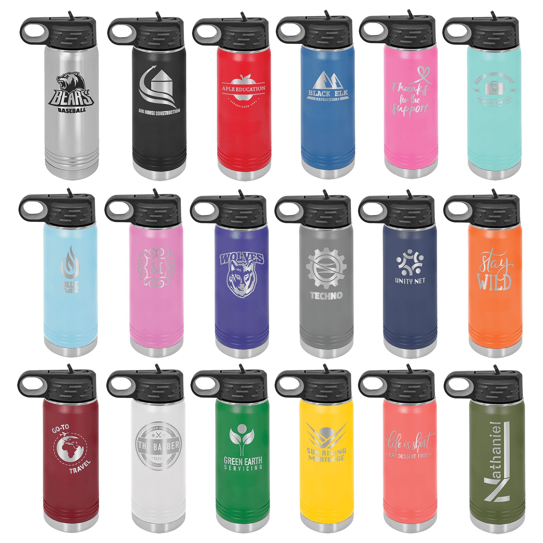 Wholesale Customized 20oz Wide Mouth Water Bottle - Etchified-Polar Camel®-WH_LWB102