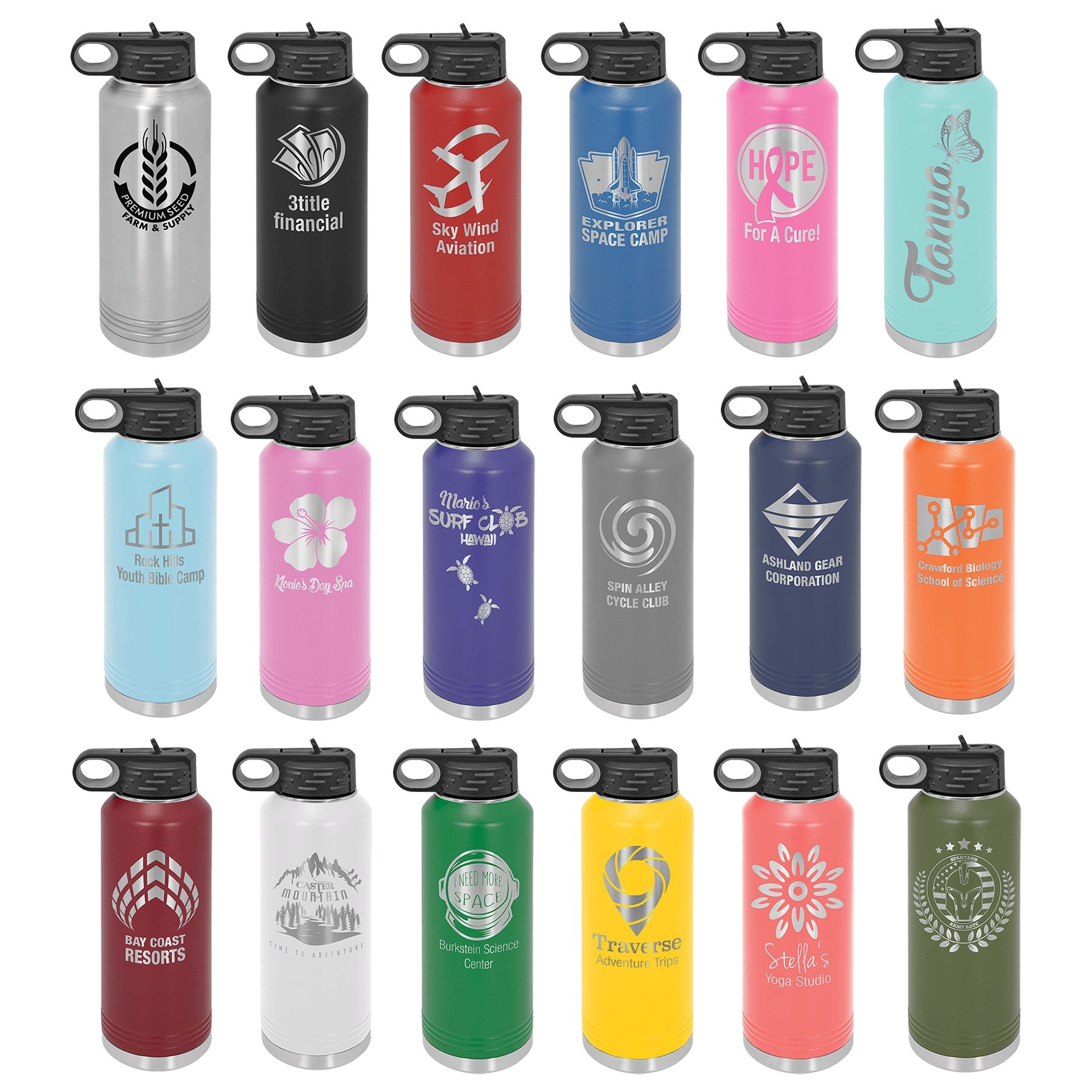 Wholesale Customized 32oz Wide Mouth Water Bottle - Etchified-etchified-WH_LWB202
